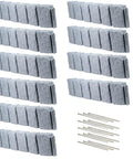 Landscape Edging Kit With Faux Stone Blocks XL For Lawn And Garden Borders Ten Pack Sixty Blocks Long Forty Eight Inches Wide Four Inches High Nine Point Five Inches Includes Thirty Spikes In Greystone