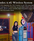 Photographer using IT32 TTL Camera Flash Kit With X5S Trigger For Sony And Other Brands in studio with model