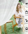 Outdoor Mosquito Netting Panels For Patio Waterproof And Bug Proof Mesh Curtains Extra Wide 118 Inch Two Panels installed on patio