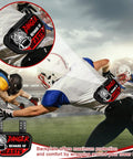 Football Back Plate Lower Back Pads For Players Ventilated Foam Padding In Action During Game