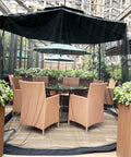 Black Patio Umbrella Mosquito Net With Double Zipper Door And Durable Polyester Mesh Screen Universal Fit For Outdoor Umbrellas