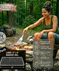 Portable Bushcraft Stainless Steel 304 BBQ Grill Grate With Burlap Hemp Drawstring Bag Large 6x12 Inch for camping cooking