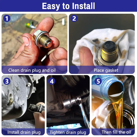 Step-by-step guide using 600 Piece Aluminum Crush Washer Set For Auto Oil Pan And Drain Plug Seals, 18 Metric Sizes M6 To M24