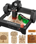 3500mW Desktop Laser Engraver with Ultra Fine 0.04x0.04mm Spot, Mini Laser Cutter for Wood Metal Acrylic Glass in use
