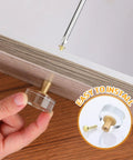 Installation of Dope Crystal Glass Cabinet Knobs 8 Pack Gold Brass Drawer Handles For Furniture on wooden drawer
