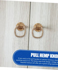 Rustic Rope Drawer Knob Pull Handle Made From Solid Metal Cabinet Door Pull Ring Dope Retro Vibe Hardware