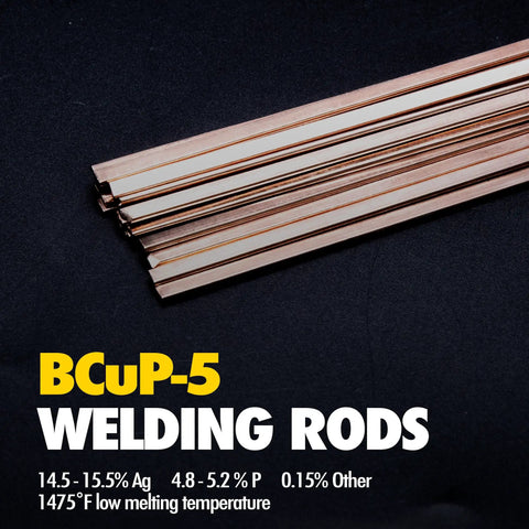 20 Pcs BCuP5 Silver Brazing Rods 0.050 by One Eighth by 14 Inch 15 Percent Silver Solder Phos Copper Brazing Alloys Flat Welding Rods