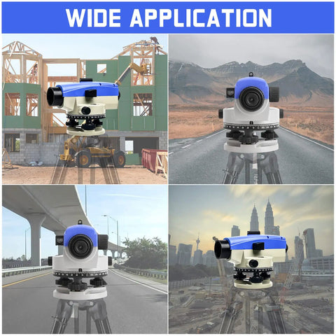 32X Optical Auto Level for Transit Survey With 360 Degree Rotary Dials in various applications settings