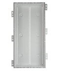 Front view of 30 Inch Media Enclosure For Home Networking And Cable Management, Recessed White ABS Box For Structured Wiring.