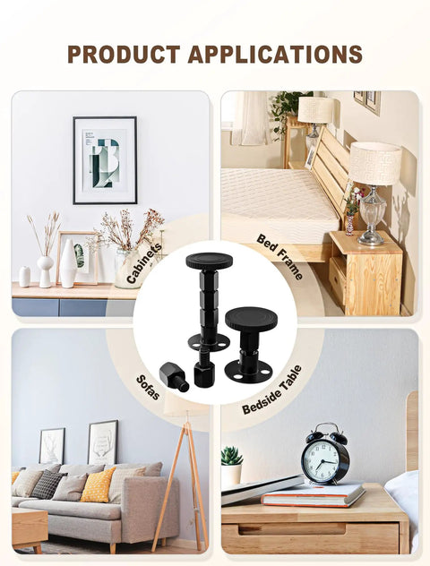 Adjustable Threaded Bed Frame Stabilizer Anti Shaker Headboard Wedge Knocks That Creak Out Bolting Gear To Wall Heavy Duty, applied to various furniture.