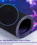 Close-up of Huge Extended Gaming Mouse Pad Monster Size 31.5 By 15.7 Inches Full Desk Mat with non-slip rubber base.