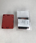 Hardcore Heavy Duty Dual Action Fire Alarm Pull Station With Sleek SBIO Backbox For Plug And Play Hookup and Rock Solid Commercial Safety Gear, red backbox and manual.