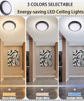 Sweet 9 Inch Flush Mount LED Ceiling Light Fixture 120V Dimmable 1000 LM 17.5W 3000K 4000K 5000K Color Temp Adjustable