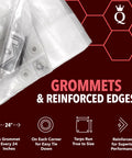 Heavy Duty 6x8 Tarp Waterproof And UV Resistant 12 Mil Thick 120 GSM with reinforced edges and grommets