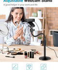 Heavy Duty Flexible Webcam Stand Arm With Smooth Tilting Desk Camera Mount Holder For Universal Quarter Inch Threads And Logitech Gear, adjustable webcam mount with brushes.