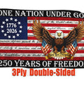 3 Ply 250th Anniversary USA Flag 3x5 Double Sided Outdoor Patriot Flag For 4th Of July We The People 1776 Decor Durable Polyester Weather Resistant With Brass Grommets Backyard Ready with eagle and stripes design