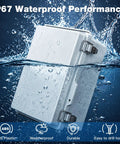 Heavy Duty Outdoor Junction Box Waterproof IP67 ABS Plastic Electrical Enclosure submerged underwater, showcasing waterproof performance.