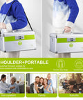 Extra Large Medicine Lock Box With Adjustable Shoulder Strap And Child Safety Lock Portable Medical Organizer shown in use