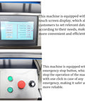 Touch screen display of the Desktop Conveyor Plane Labeling Machine 110V Plug And Play Adjustable Bottle Label Applicator.