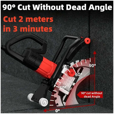16 Inch Electric Concrete Ring Saw With 8900w Brushless Motor And Water Fed Dust Control For Smooth Core Cutting Up To 118 Inch Depth 90° cut feature