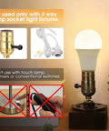 Three Way LED Light Bulbs A19 E26 Base Warm White 3000K With 500 To 1000 To 1500 Lumens And 50 To 100 To 150W Equivalents Energy Saving 2 Pack in lamp