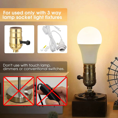 Three Way LED Light Bulbs A19 E26 Base Warm White 3000K With 500 To 1000 To 1500 Lumens And 50 To 100 To 150W Equivalents Energy Saving 2 Pack in lamp