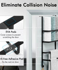 Over the Door Towel Rack for Bathroom Three Tier Behind Door with Hook Matte Black No Fuss Organizer installation