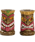 Tiki Head Garden Decor With Solar Outdoor Light Set Of 2 Tropical Hawaiian Resin Yard Sculptures Tiki Torch Statues