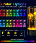 Lifelike Jellyfish Lamp With Sixteen Color Options And Four Modes Auto Shutoff Remote Controlled LED Night Light Display