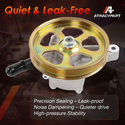 Power Steering Pump With Pulley For Honda Accord 2008 2012 Crosstour 2010 2012 Pilot 2009 2011 V6 3 5L Plug And Play Replacement 21 5494 96 5494 56110R70A11 Leak Free Quiet Smooth Steering