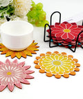 Flower Diamond Art Coasters Kit 8 Pieces For Totally Easy DIY Diamond Painting Coasters For Adults And Beginners With Holder