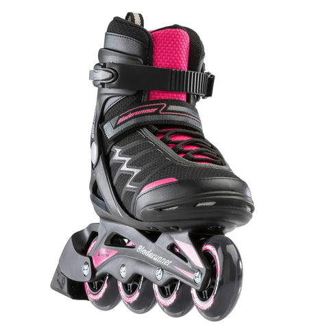 Advantage Pro XT Women's Inline Skates For Beginners With Supportive Shell And Cushioned Liner, Black And Pink, UK Size 7