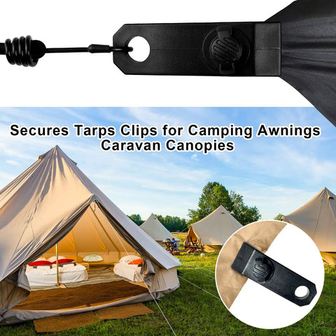Heavy Duty Tarp Clips With Lock Grip Clamps And Thumb Screw Design Durable Nylon Weatherproof Awning Clips camping tent