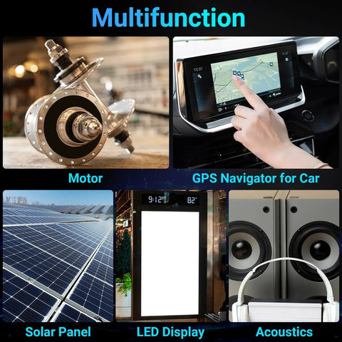 Multifunction uses for 12V To 6V Buck Converter For Vehicles With 11 To 32V Input, 3A Output, 18W Power, including motor and solar panel