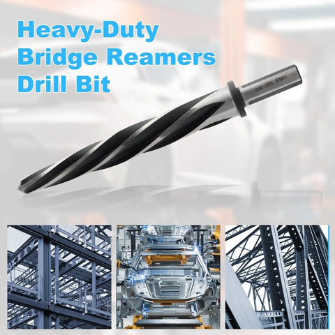 Five Piece M2 HSS Taper Chucking Reamer Drill Bit Set, visible single drill bit, for steel, alloy applications.