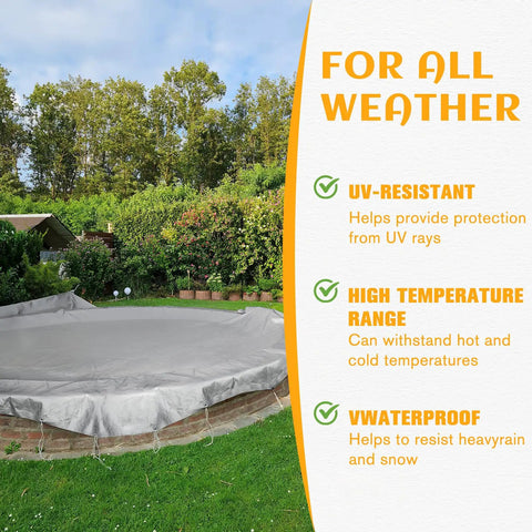 Heavy Duty Tough As Nails Waterproof Tarp 10x12 Ft All Weather Outdoor Tarp With Grommets And Reinforced Edges 12 Mil Thick covering round structure