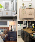 Adjustable wood cabinet hardware handles pack of 6 unfinished DIY pulls for cabinets, wardrobes, and drawers in varied installations.