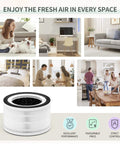 Home settings with Replacement Filter Set For Afloia Halo And Mooka Allo Air Purifiers, H13 True HEPA 0.3 Micron Filtration.