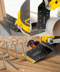 55 Piece Oscillating Tool Blade Kit With Quick Release Universal Blades in use for cutting wood, plastic, and metal pipes.