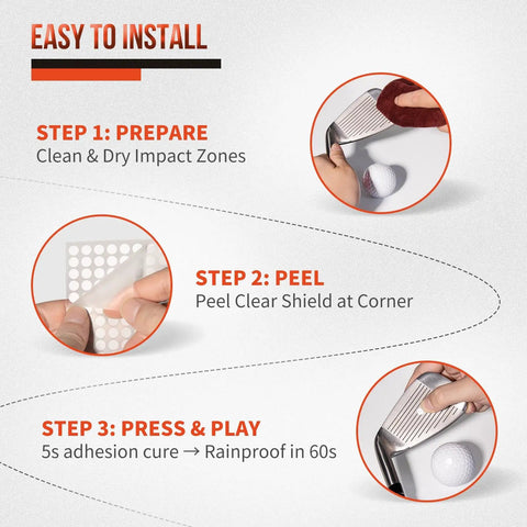 Installation steps for 0.25 Inch Reflective Dot Stickers For Golf Launch Monitors, 300 High Reflective Glass Bead Dots For Swing Analysis