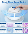 Ultrasonic retainer cleaner control panel showing cleaning modes, simple single-button operation for daily use.