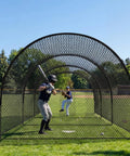 33 Foot Baseball Batting Cage With Frame And Net Full Enclosure For Backyard Practice Space Batting And Pitching Drills
