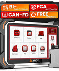 DS500BT Bidirectional Scan Tool For Full System Diagnostics with screen interface and carrying case, CAN FD enabled.