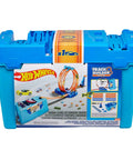Track Builder Multi Loop Toy Car Track Set With 10 Feet Of Track In Storage Box Portable Kid Friendly Stunts Playset Includes One Sixty Four Scale Vehicle Reconfigurable Track System For Awesome Loop The Loop Action