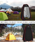 Pop Up Shower Tent For Outdoor Privacy, Tool Free Setup In A Snap, 47.2W x 74.8H Changing Tent next to camping tents.