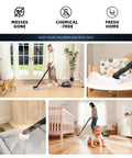 Heavy Duty Steam Cleaner For Home 1500W High Pressure Canister Steamer used to clean floors and high chair in safe environments.