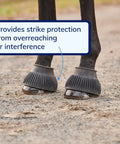Pair Of Horse Bell Boots Rugged Rubber Overreach Protection For Horses Large Size Black Protective Equine Boot Set on hooves