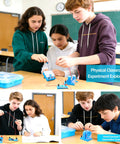 Students using Hands On Basic Electricity And Magnetism Lab Kit For High School Students in classroom experiments.
