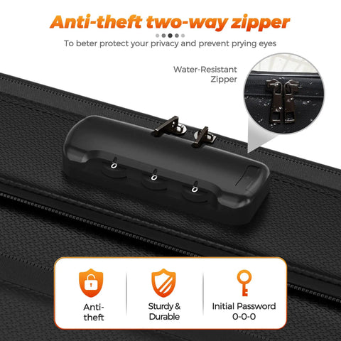5200 Fahrenheit Fireproof Document Box With Lock Expandable File Organizer Heat Insulated Waterproof Storage zipper