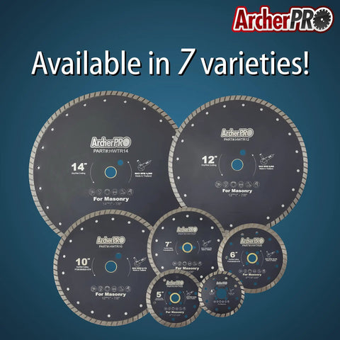 Heavy Duty Turbo Rim Diamond Blade For Crushing Through Masonry Stone Pavers Bricks And Blocks Wet Or Dry Compatible Quad Hole Mount No Sweat Professional Cutting Performance
